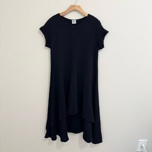 Unique Batik Black Gauzy Dress